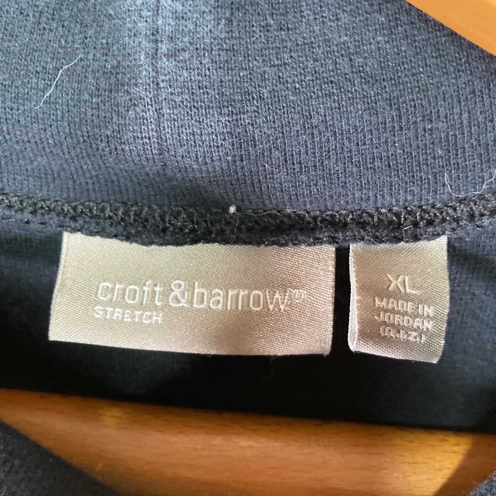 Croft & Barrow Mock Neck Shirt Mens‎ XL Gray Stretch Long Sleeve Casual - Picture 3 of 9